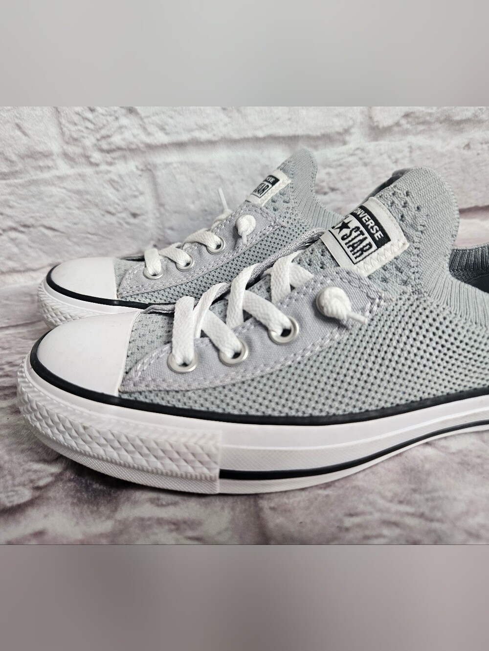 Converse Knit Shoes Sneakers Grey Size 6 Women's - Picture 5 of 10